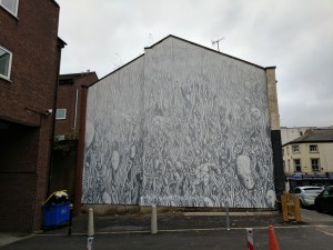 Tellas' "Fog" wall mural in Sheffield